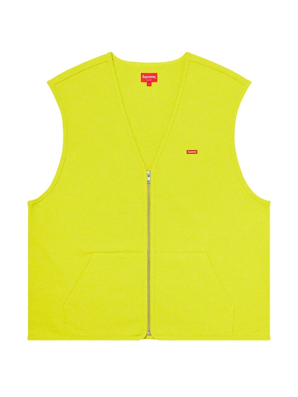 Supreme Zip Up Sweat Vest Lime Acid Green FW20 Small Box Logo Men’s Size Medium